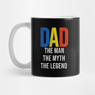 Romanian Dad The Man The Myth The Legend - Gift for Romanian Dad With Roots From Romanian Mug